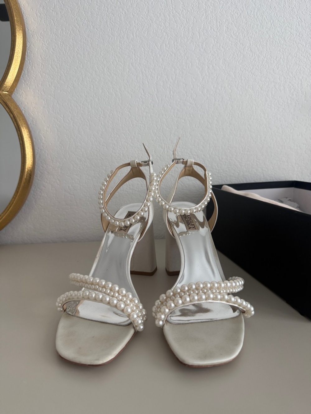 Badgley Mischka Women's Feisty Ankle Strap High Heel Sandals